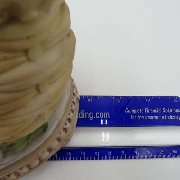 Vintage Porcelain Figurine Piano Baby Girl Baskets Planter 9" x 10" x 5" - Picture 16 of 16